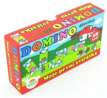 Domino Primele mele animale,joc de masă din lemn 28 buc