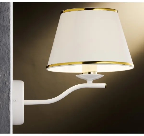 Jupiter 2086 - Aplica de perete SAMBA 1xE27/15W/230V alb/auriu