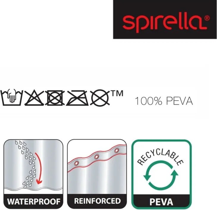 Perdea de duș 180x200 cm Zebi – Spirella