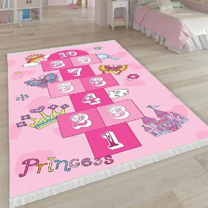 Covor copii antiderapant, 200x300 cm, sotronul Printesei