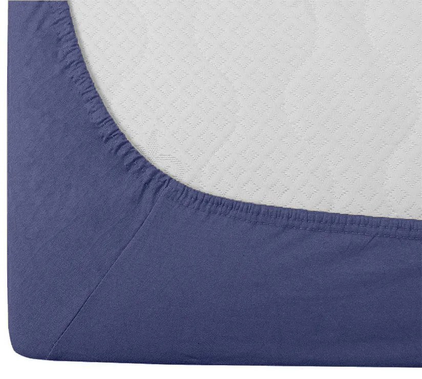 Cearsaf Jersey albastru marin 180 x 200 cm