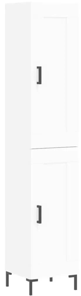 3200449 vidaXL Dulap înalt, alb, 34,5x34x180 cm, lemn prelucrat