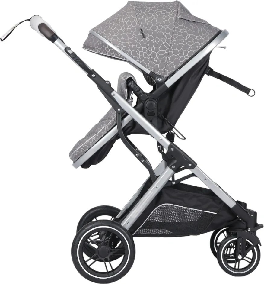 Carucior nou nascuti 3 in 1 NOVOKIDS™ H3100 series, Cu geanta bebe, Cadru Aluminiu, Amortizoare, Roti din cauciuc plin AVE, Landou, Scoica auto,