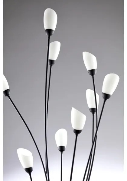 Jupiter 2058 - Lampă de podea GLORIOSA, 9 x G9, 14 W, 230 V, neagră