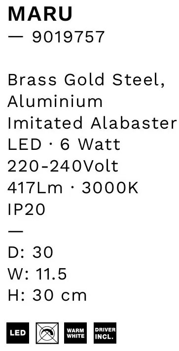 Aplica de perete LED design modern Maru
