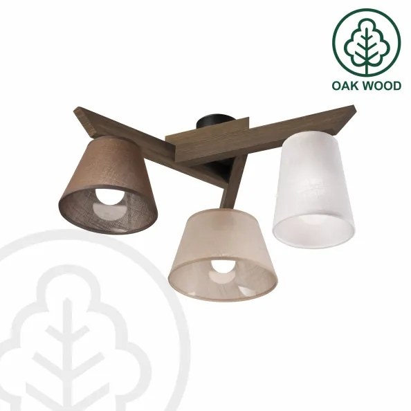 Lustră LED aplicată Brilagi ANTHONY 3xE14/40W/230V stejar nuc