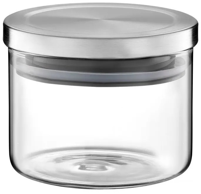 Borcan depozitare cu capac metalic 0.44L, Roxy