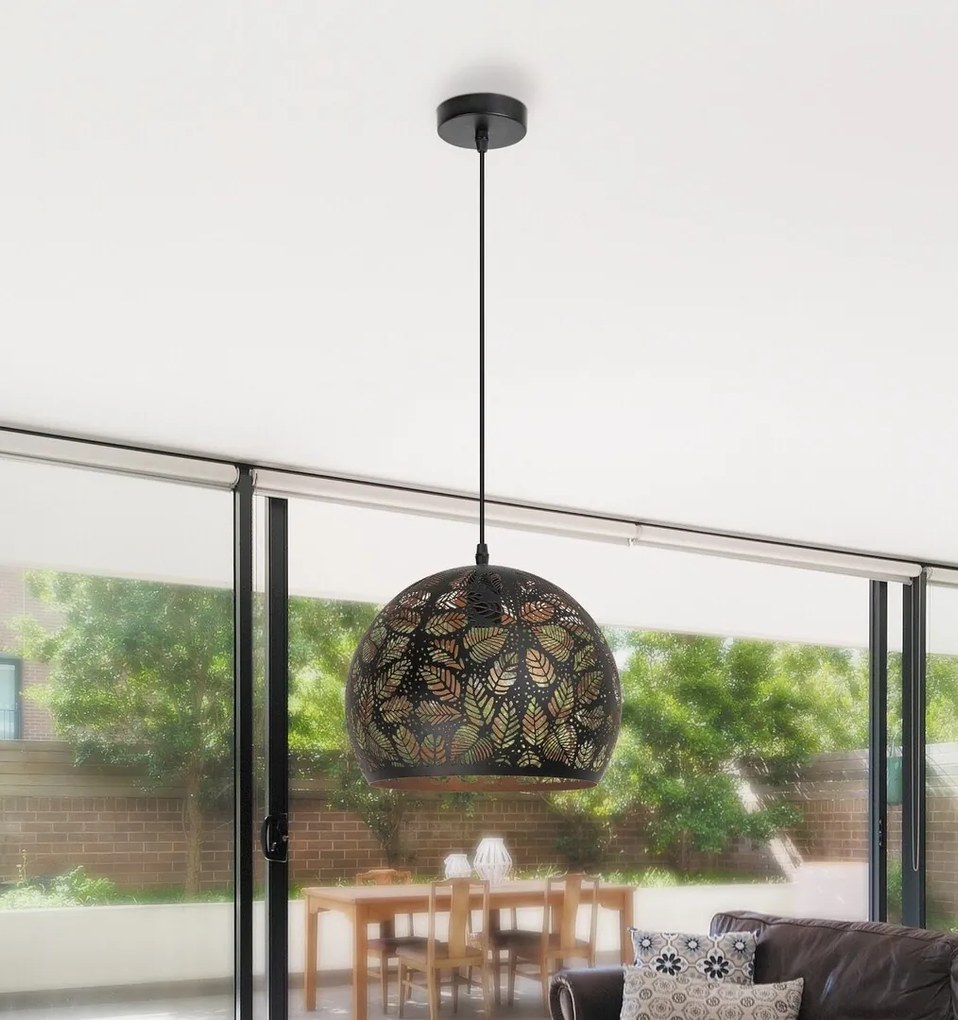 Pendul design industrial metalic negru/auriu MANORCA 2276 RX