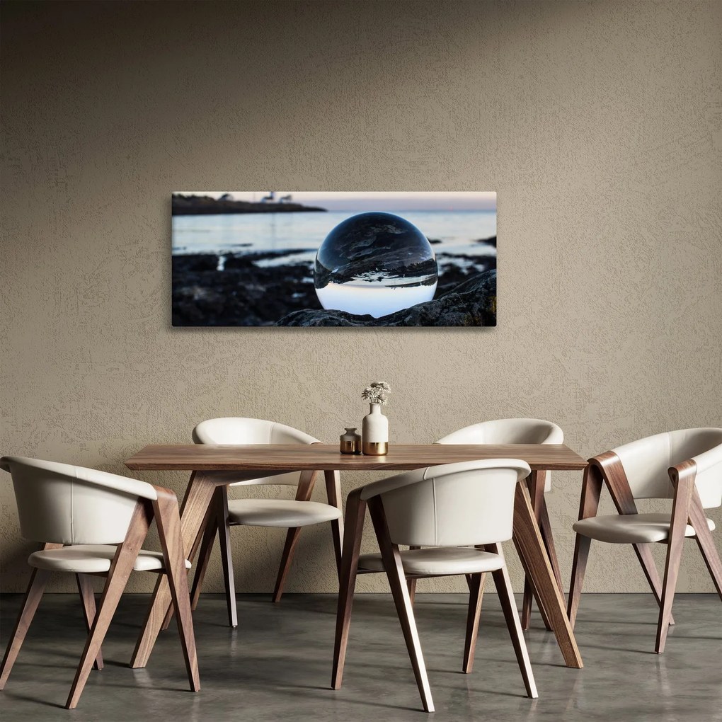 Tablou - Bile de sticlă pe piatră (120x50 cm)