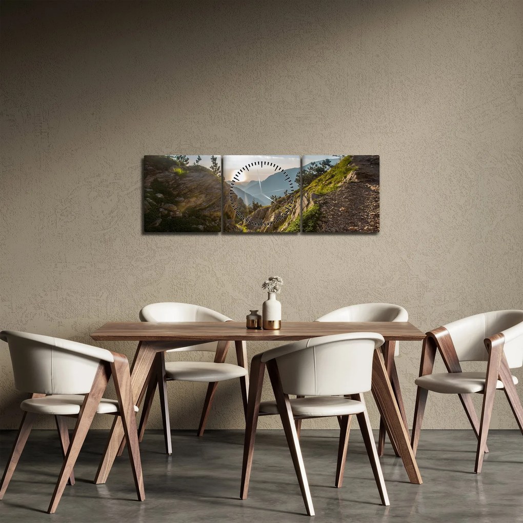 Tablou - Muntele Olimpus (cu ceas) (90x30 cm)