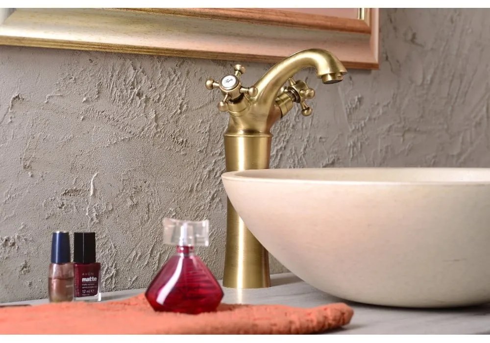 Baterie în culoarea bronzului pentru chiuvetă înaltă Antea – Sapho