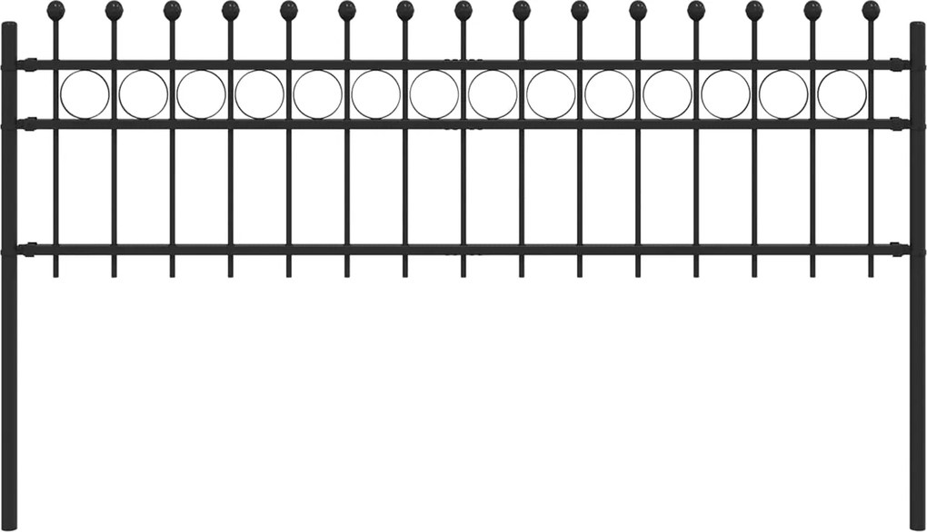 vidaXL Zăbrele in Formă de Inel Negru 200 x 130 cm