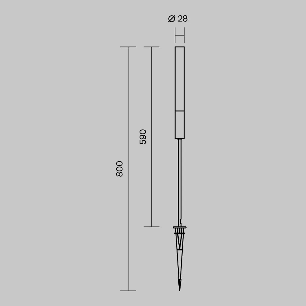 Lampa LED/Tarus de exterior iluminat decorativ IP65 Flare H-80cm