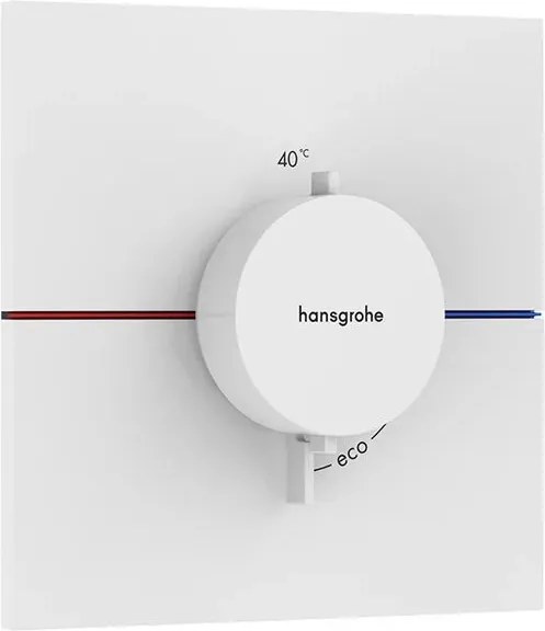 Baterie dus termostatata incastrata alb mat Hansgrohe ShowerSelect Comfort E
