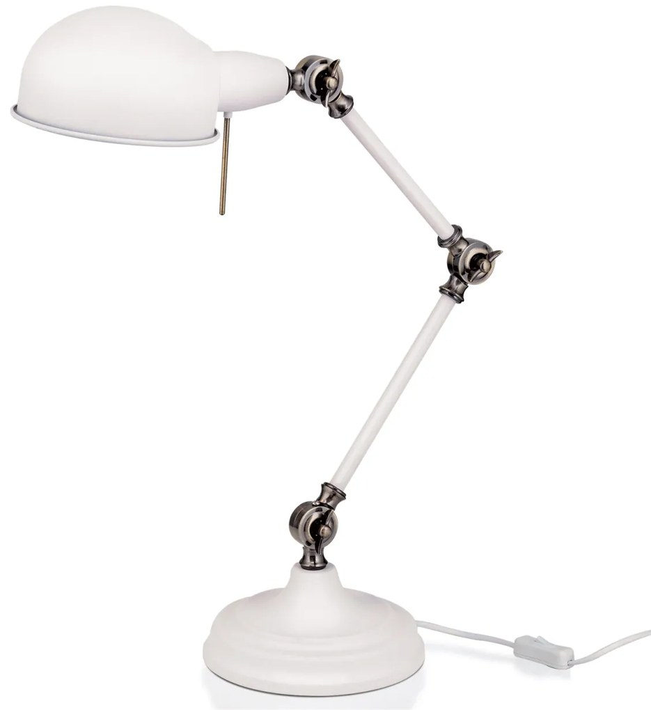 Veioza / Lampa de birou ajustabila stil retro Kermit alba