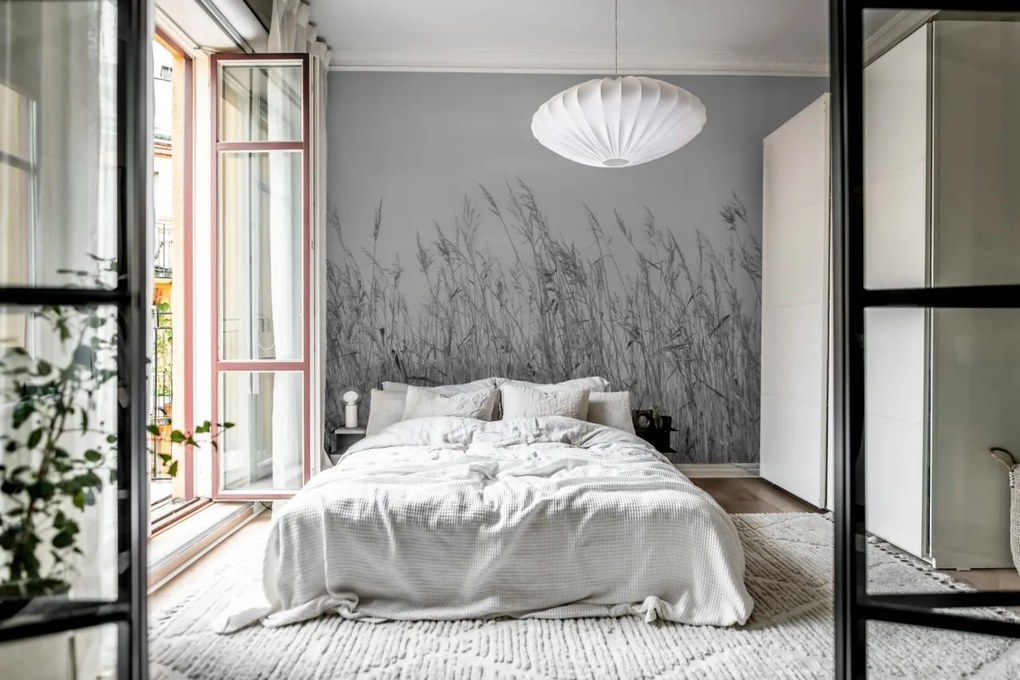 Fototapet, Reed Meadow, Gray, Rebel Walls