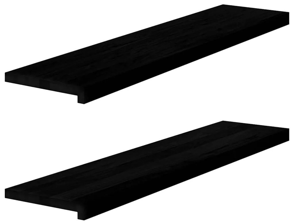 vidaXL Glafuri 2 buc maro închis 110x30x2 cm lemn masiv de stejar