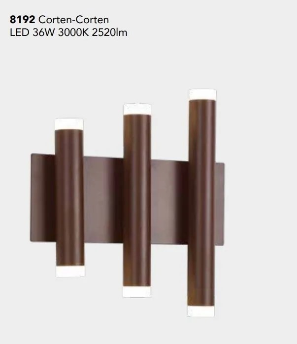 Aplica de perete LED tubular design minimalist CALA corten