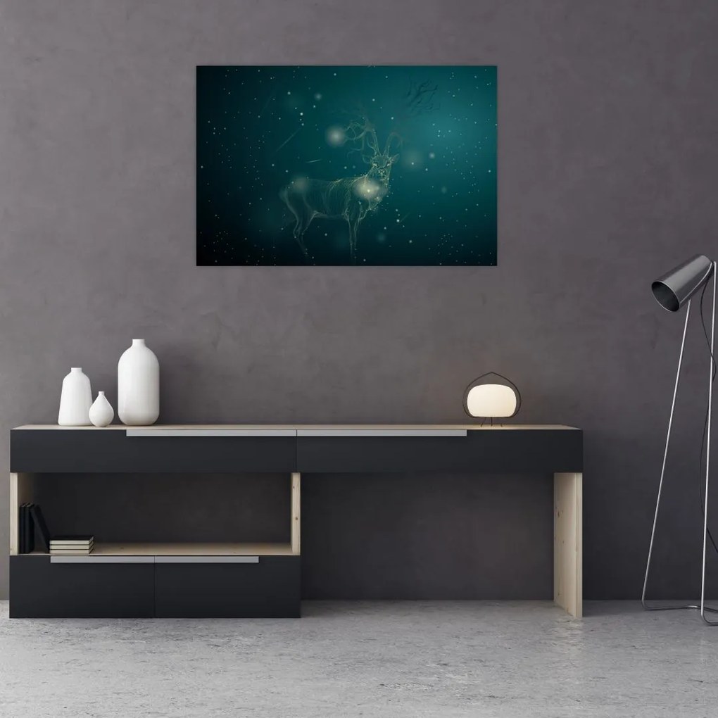 Tablou - Cerb magic noaptea (90x60 cm)