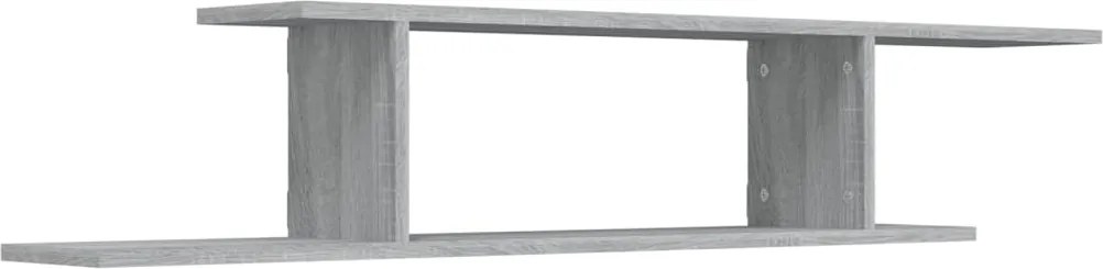 vidaXL Raft TV montat pe perete gri sonoma 125x18x23 cm lemn