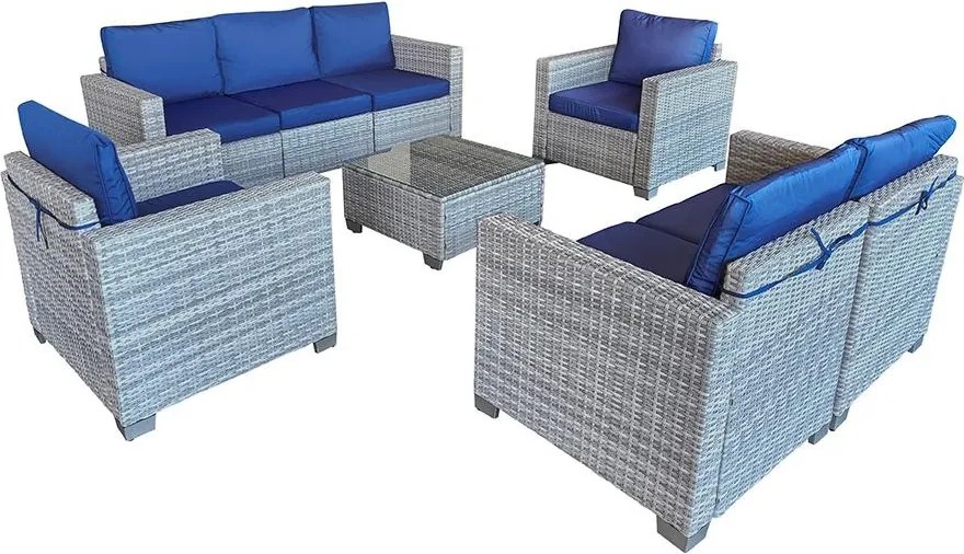 Set mobilier de grădină Avenberg DORADA gri/bej