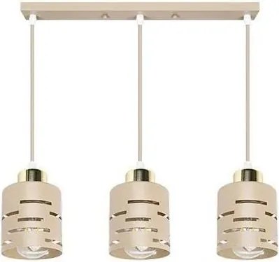 Lustru ELEN suspendat pe cablu, 3xE27/35W/230V, bej/auriu