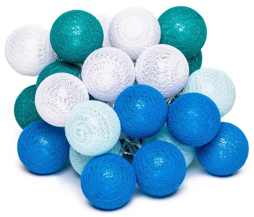 Ghirlandă luminoasă cu becuri LED Luuka, 30 lumini, turcoaz