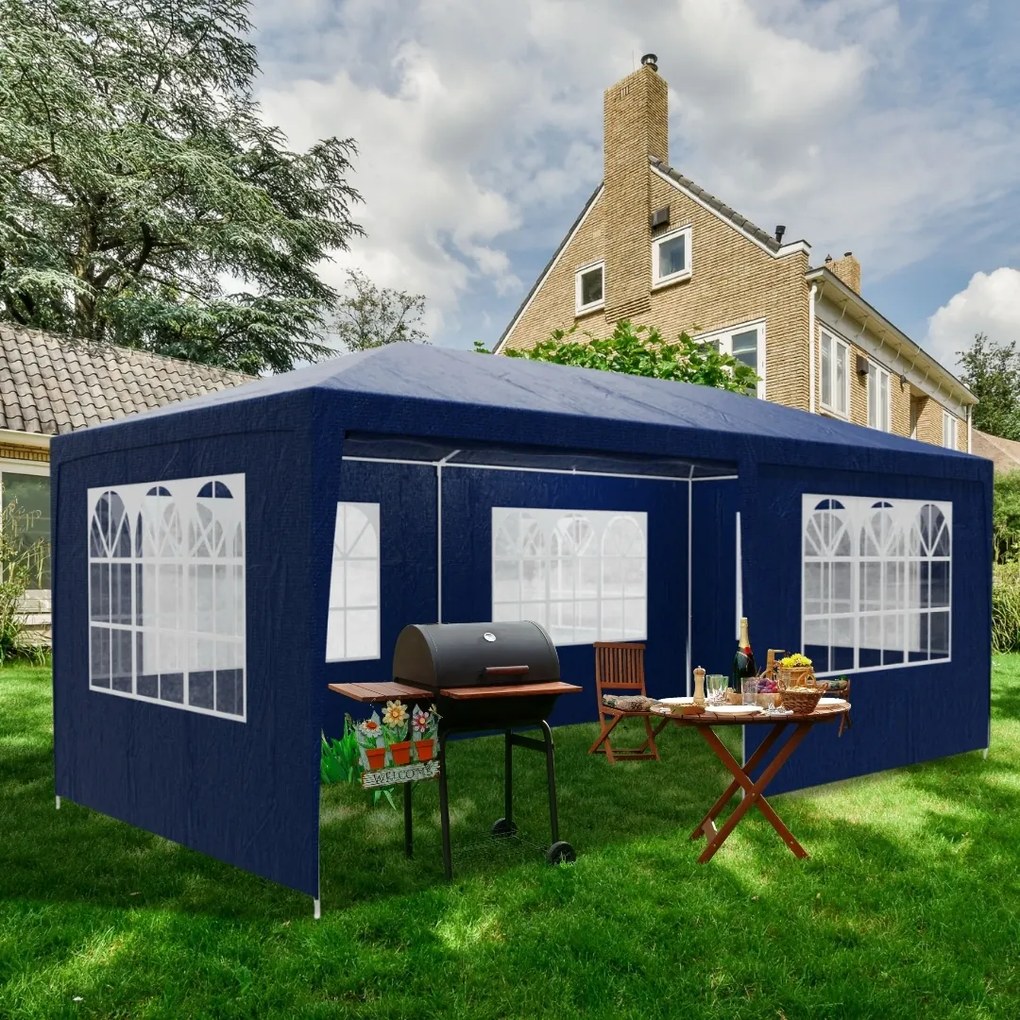 Cort de petrecere NEAPOL, 3x6m, albastru Jurhan