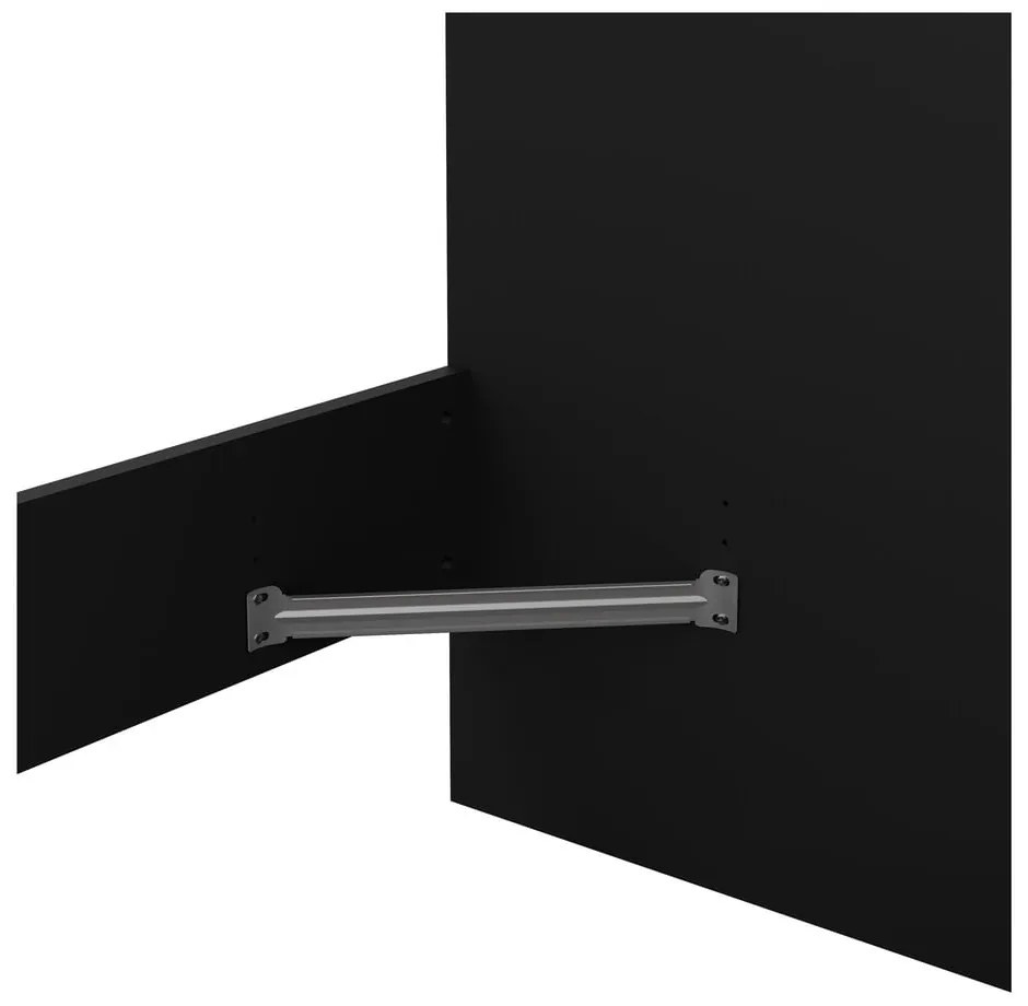 Pat matrimonial negru 160x200 cm Naia – Tvilum