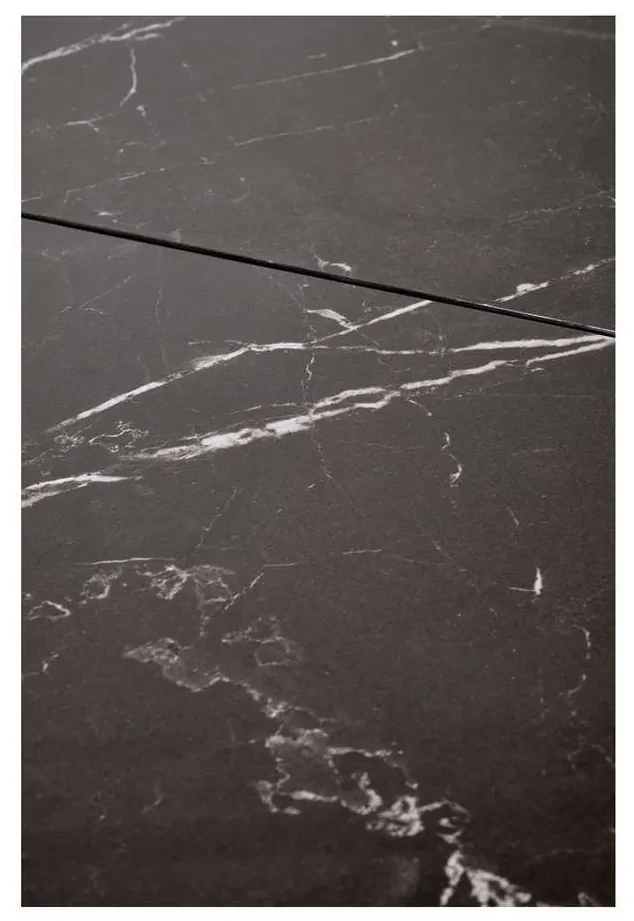 Masă de bucătărie Sterzo 140-180 x 90 cm, negru / stejar auriu