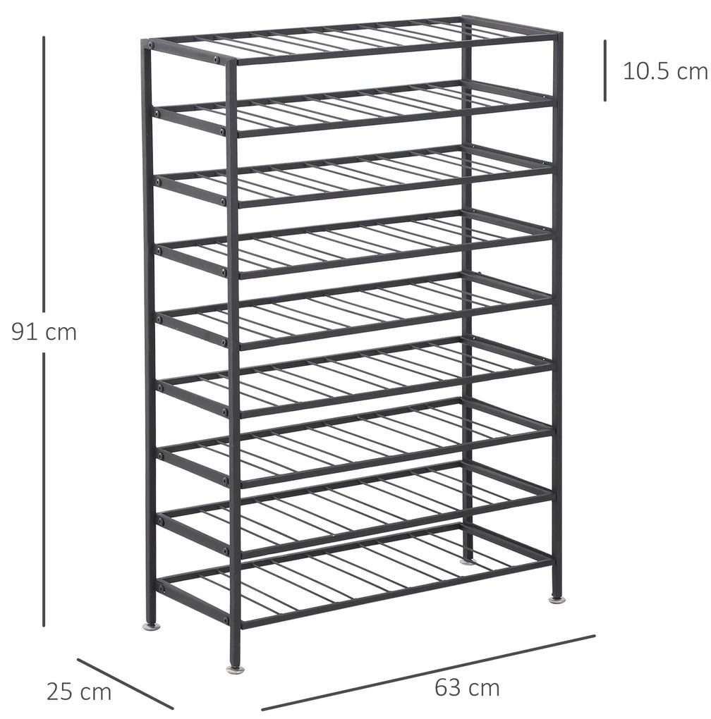 HOMCOM Etajeră pentru sticle de vin, capacitate 54 sticle, metal negru, ideală pentru crame | Aosom Romania
