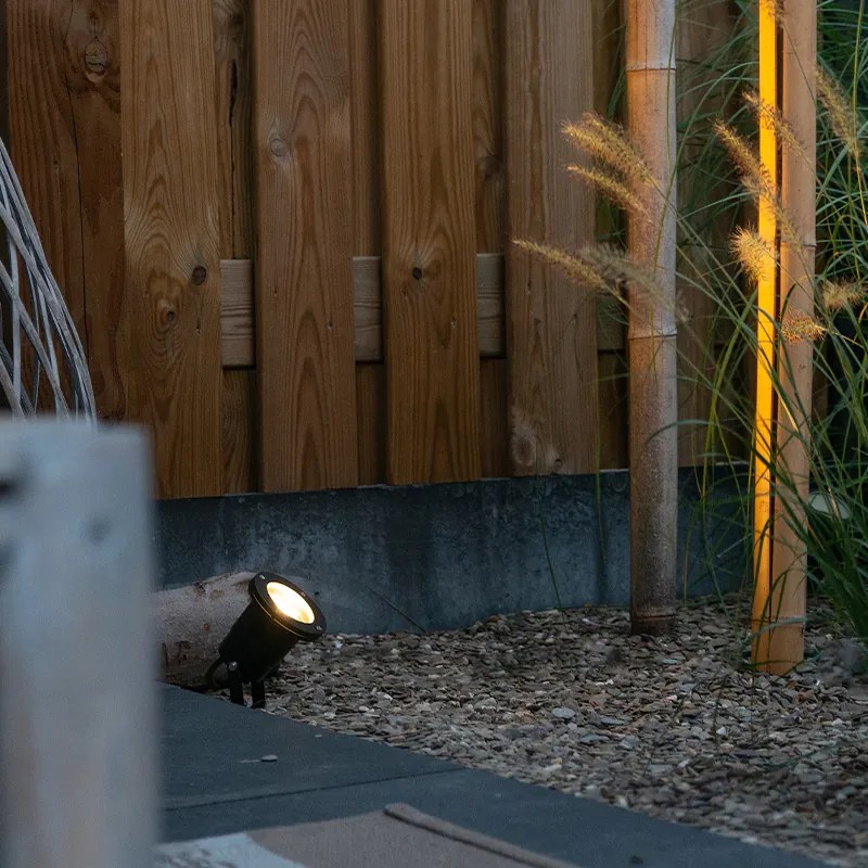 Spot modern negru, cu cablu și ștecher 200 cm IP65 - Basic