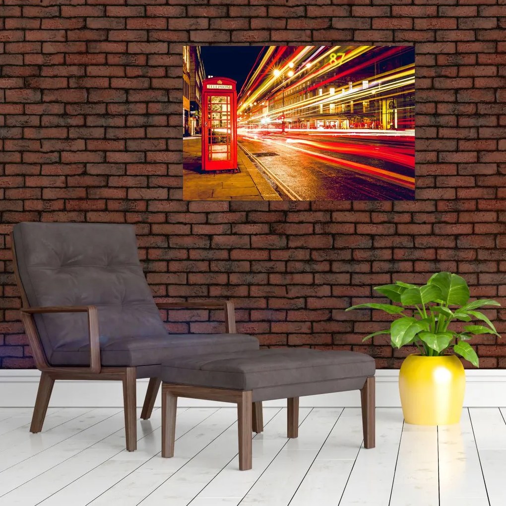 Tablou cu căsuța telefonică roșie din Londra (90x60 cm)