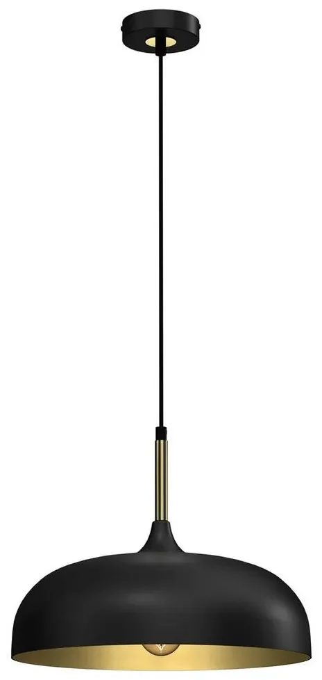 Lustră pe cablu LINCOLN 1xE27/60W/230V d. 35 cm neagră