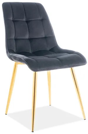 Scaun de sufragerie Charlie (Gri + Auriu). 1050311
