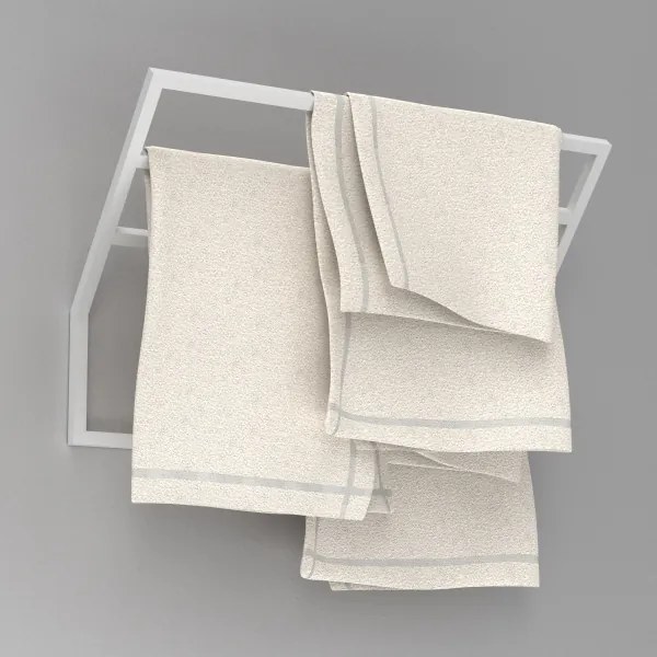 Suport de perete pentru prosoape 37x60 cm alb