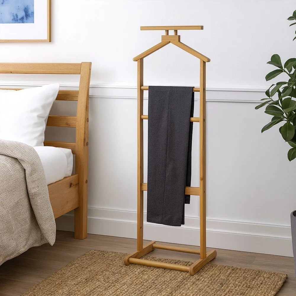 Valet de haine în culoare naturală din bambus Vion – Bonami Essentials