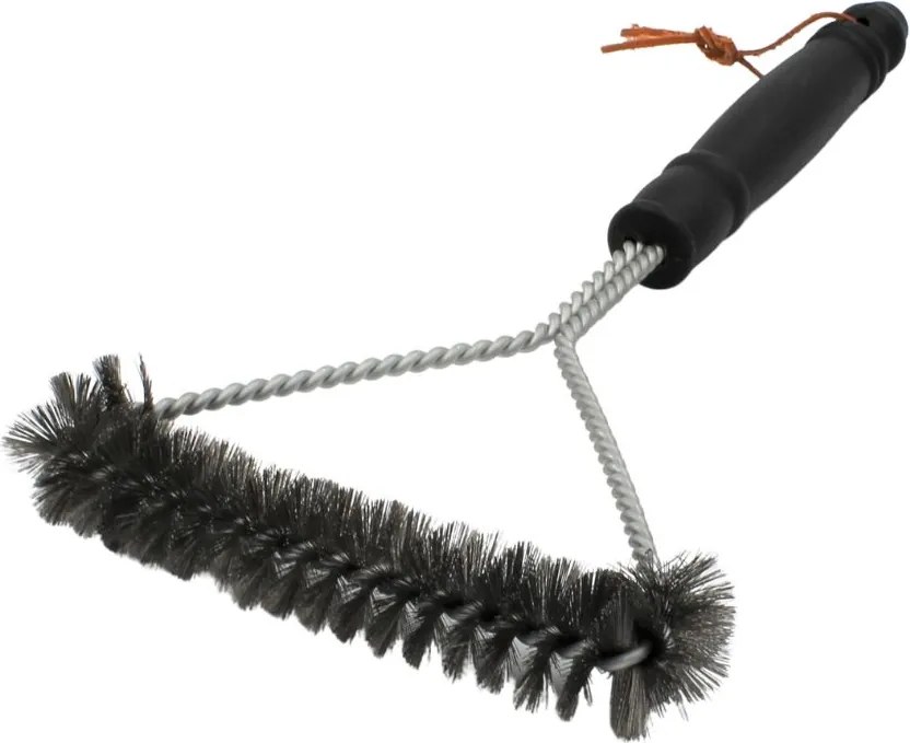Perie profesională pentru curățarea grătarului, formă triunghiulară, peri metalici rezistenți, mâner ergonomic, BBQ