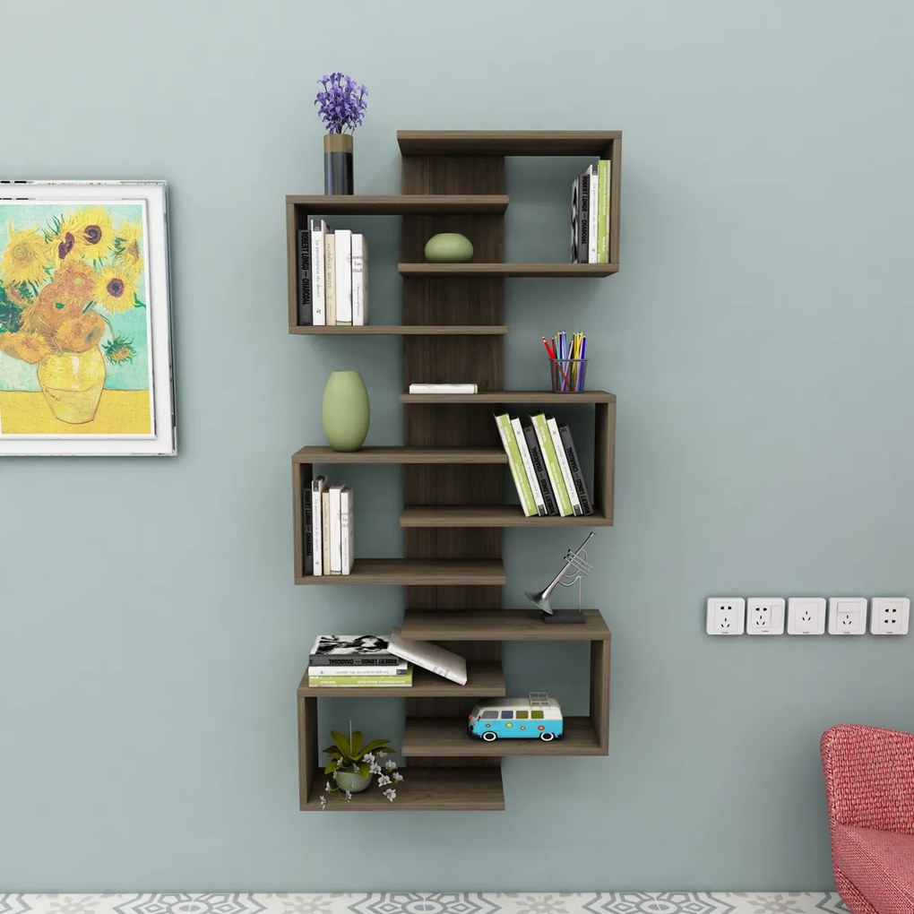 Bibliotecă Lotus Walnut