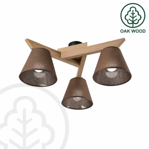 Lustră aplicată Brilagi ANTHONY 3xE14/40W/230V stejar/maro