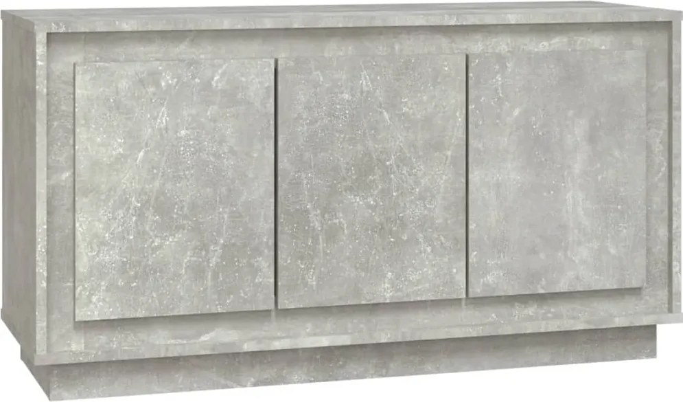 vidaXL Dulap, gri beton, 102x35x55 cm, lemn prelucrat