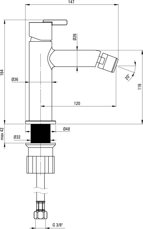 Silia Baterie pentru bideu Finisaj: Alb BQS_A30M