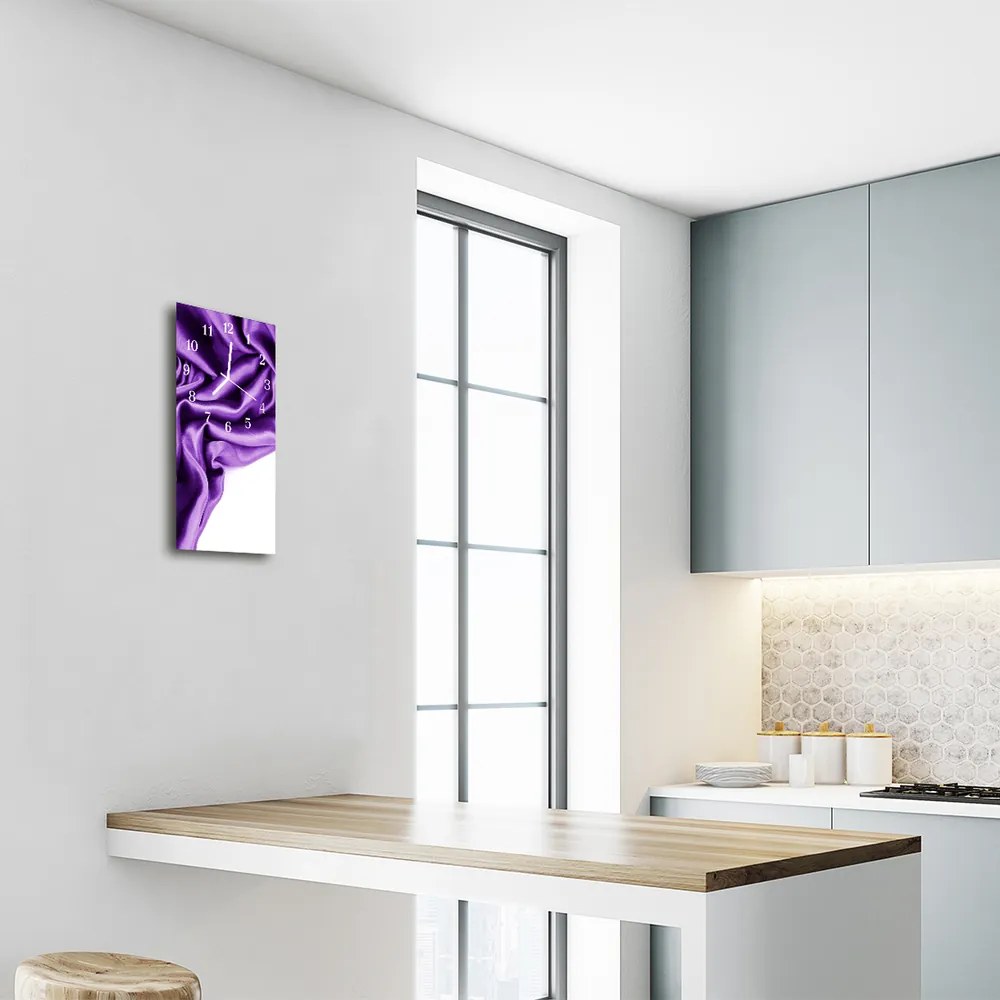 Ceas de perete din sticla vertical Catifea purpurie