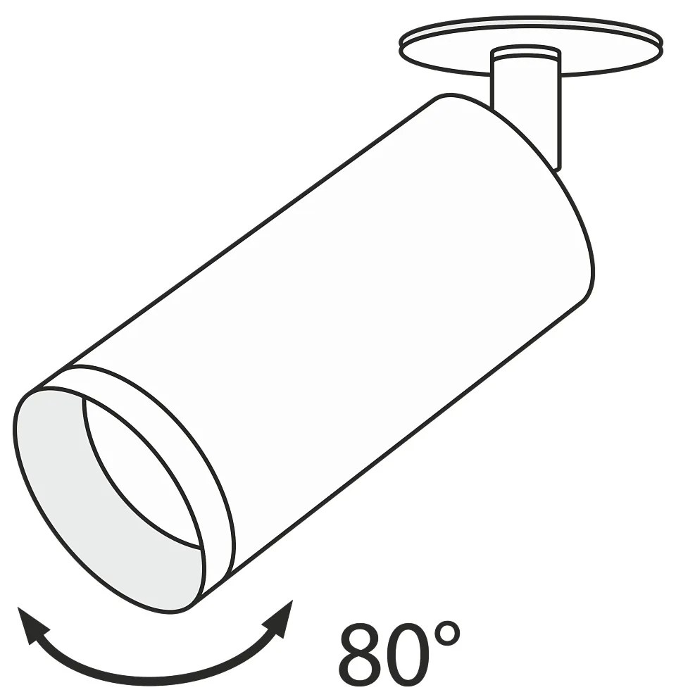 Spot directionabil incastrat de tavan/plafon Focus MYCC018CL-01MG