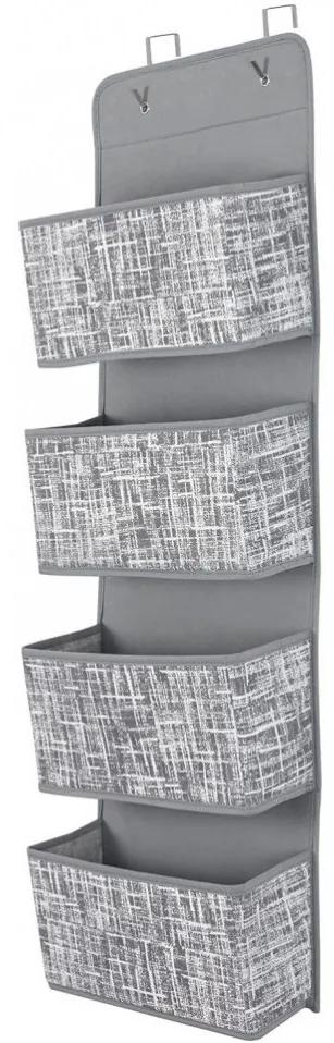 Raft de depozitare LEFDAFE, textil, gri, 31 x 11 x 100 cm