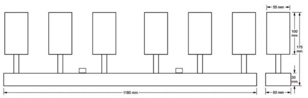 Spot FARGO 6xGU10/30W/230V alb