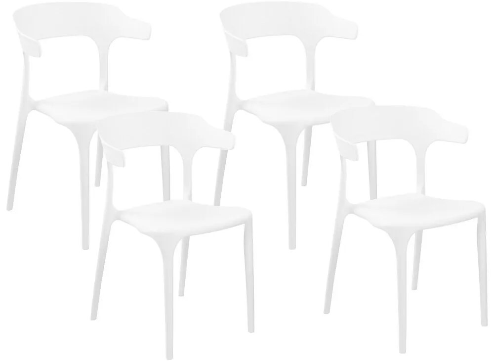 Set 4 buc scaun tip bar Gerry (alb). 1079155