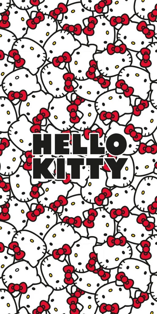 Hello Kitty Red Bows prosop de baie, prosop de plajă 70x140cm