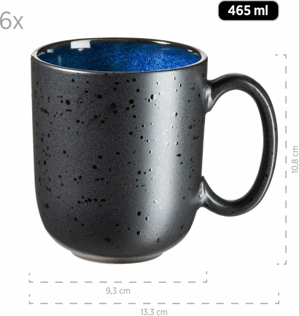 Mäser Set de vase pentru micul dejun 18 piese NIARA – albastru