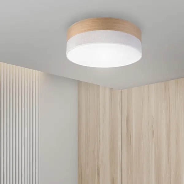 Plafonieră LED SIRJA WOOD LED/36W/230V d. 45 cm alb/stejar